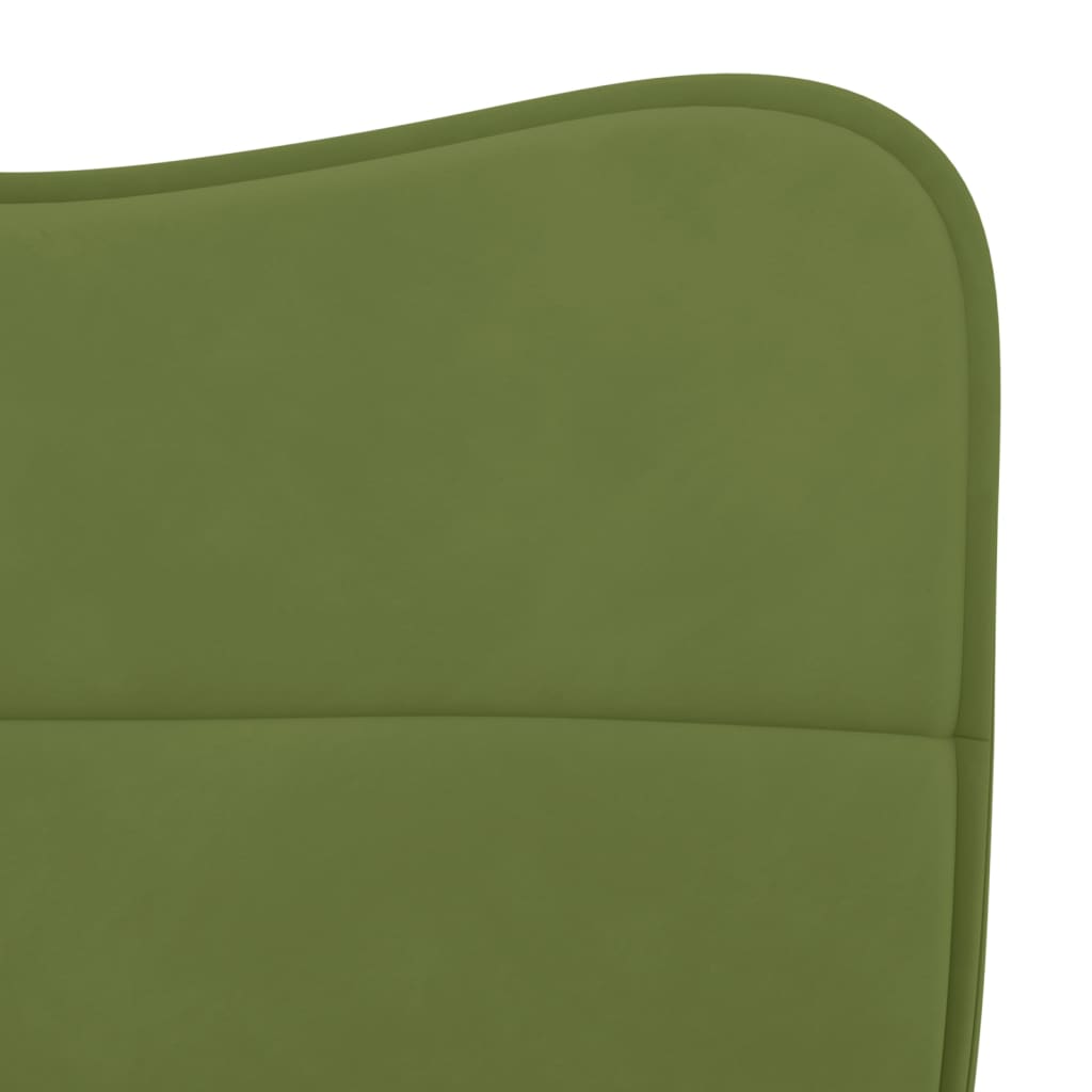 Jídelní židle 2 ks světle zelené samet