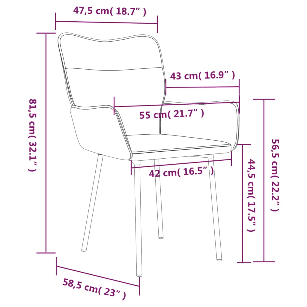 Set di 2 Sedia - Sedia da Pranzo Rosa in Velluto BV928246 - BonneVie