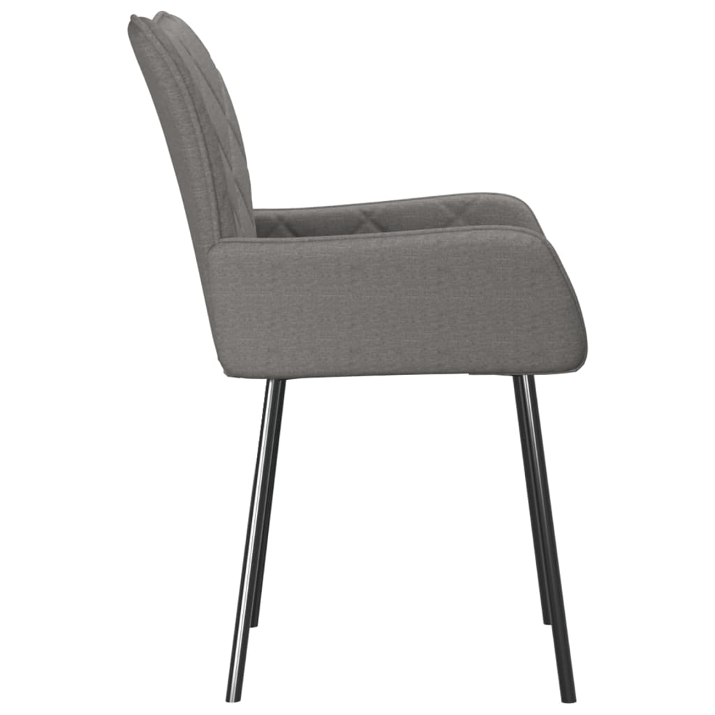 Jídelní židle 2 ks světle šedé textil
