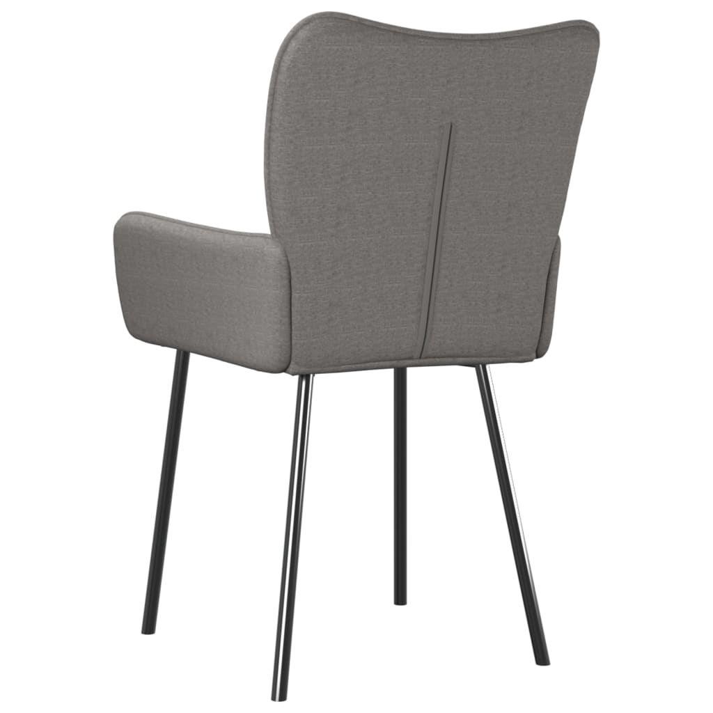 Jídelní židle 2 ks světle šedé textil