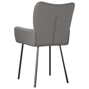 Jídelní židle 2 ks světle šedé textil - obrázek 6