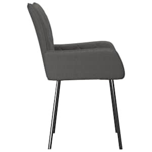 Jídelní židle 2 ks tmavě šedé textil - obrázek 5