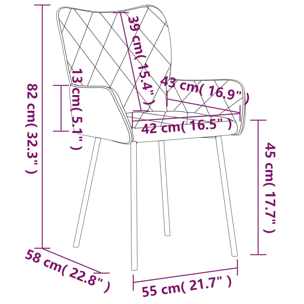 Jídelní židle 2 ks vínové textil
