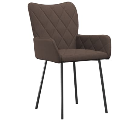 vidaXL söögitoolid 2 tk, pruunikashall, kangas