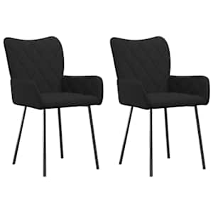 Jídelní židle 2 ks černé textil - obrázek 2