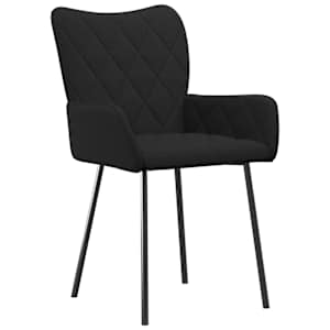 Jídelní židle 2 ks černé textil - obrázek 3