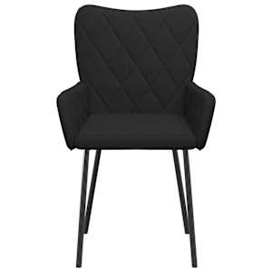 Jídelní židle 2 ks černé textil - obrázek 4