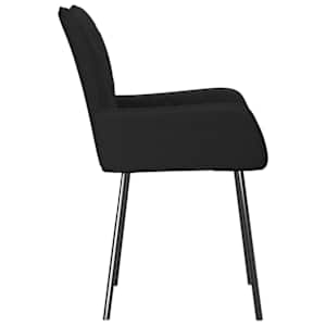 Jídelní židle 2 ks černé textil - obrázek 5