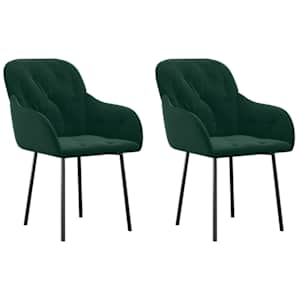 vidaXL s&ouml;&ouml;gitoolid 2 tk, tumeroheline, samet