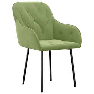 vidaXL 2 db világoszöld bársony étkezőszék