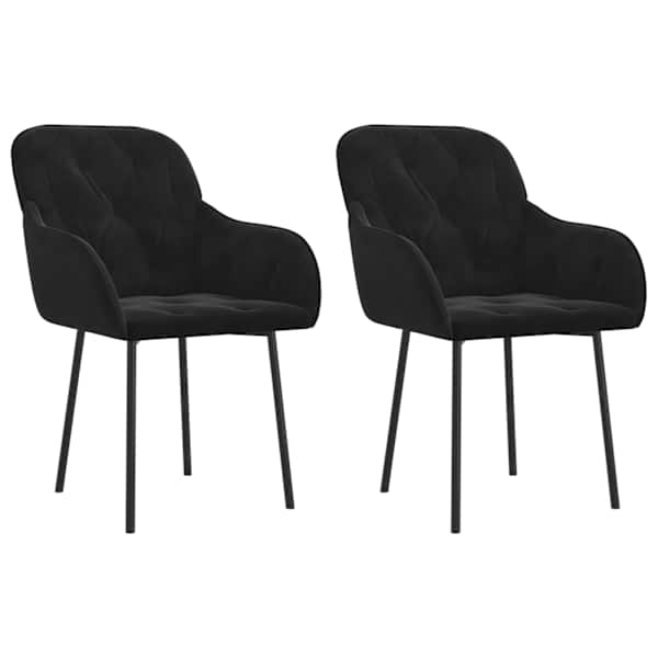 vidaXL s&ouml;&ouml;gitoolid 2 tk, must, samet