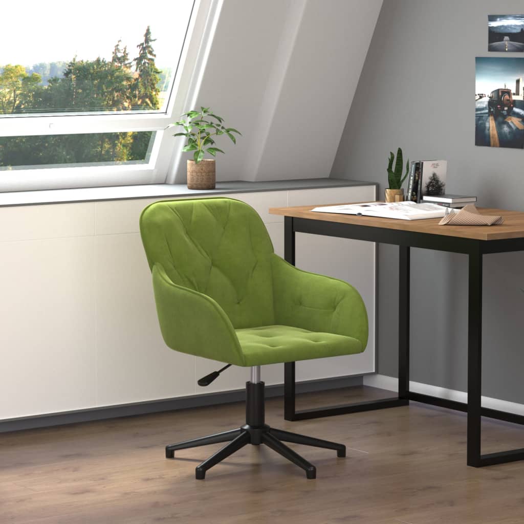 Chaise de bureau en velours doux de couleurs avec accoudoirs