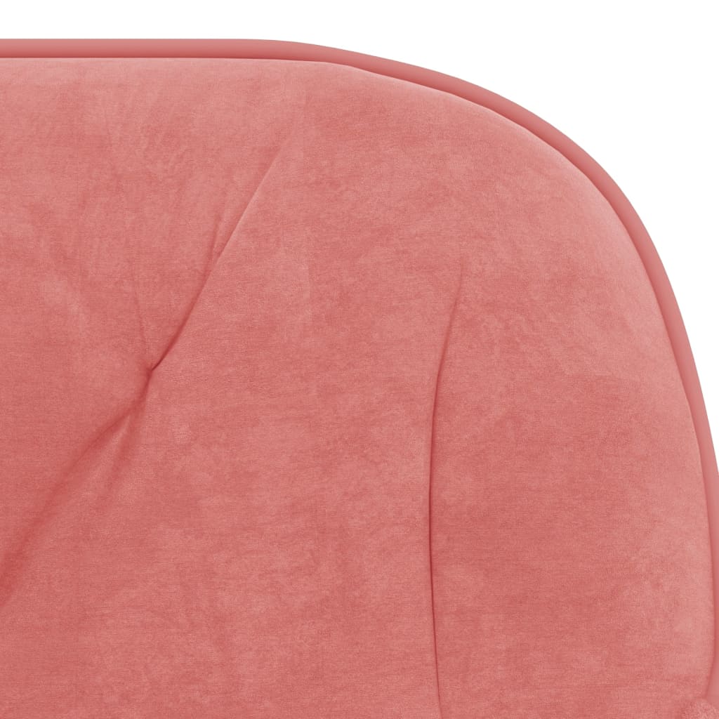 Okretna uredska stolica ružičasta baršunasta