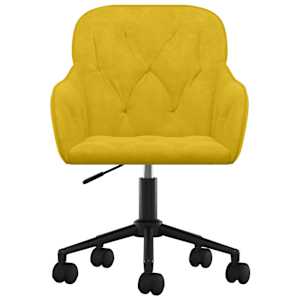 vidaXL B&uuml;rostuhl Drehbar Gelb Samt