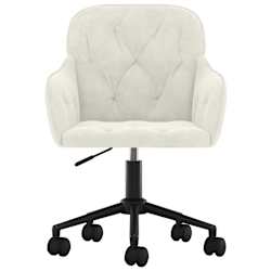 vidaXL Otočn&aacute; kancel&aacute;řsk&aacute; židle kr&eacute;mov&aacute; samet
