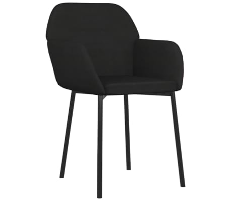 vidaXL Dining Chairs 2 pcs Black Velvet