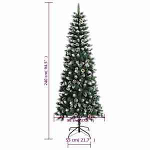 Umělý vánoční stromek se stojanem zelený 240 cm PVC - obrázek 9