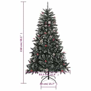 Umělý vánoční stromek se stojanem zelený 150 cm PVC - obrázek 9
