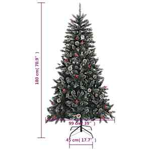 Umělý vánoční stromek se stojanem zelený 180 cm PVC - obrázek 9