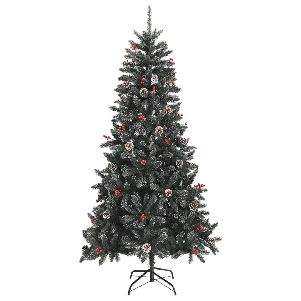 vidaXL Kunstkerstboom met standaard 210 cm PVC groen afbeelding
