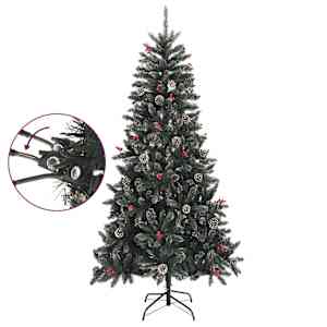 Umělý vánoční stromek se stojanem zelený 210 cm PVC - obrázek 3