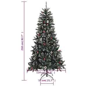 Umělý vánoční stromek se stojanem zelený 210 cm PVC - obrázek 9