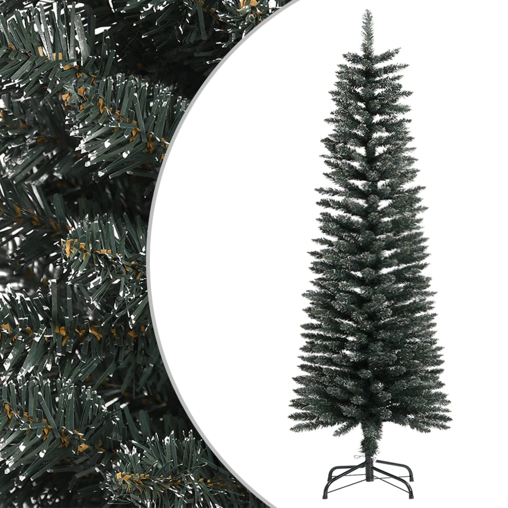 Petrashop  Umělý úzký vánoční stromek se stojanem zelený 120 cm PVC