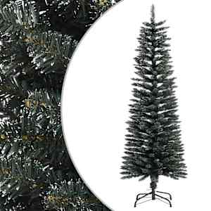 Umělý úzký vánoční stromek se stojanem zelený 120 cm PVC - obrázek 1
