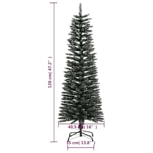 Umělý úzký vánoční stromek se stojanem zelený 120 cm PVC - obrázek 7