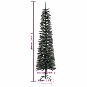 Umělý úzký vánoční stromek se stojanem zelený 180 cm PVC - obrázek 8