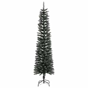 Umělý úzký vánoční stromek se stojanem zelený 210 cm PVC - obrázek 2