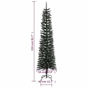 Umělý úzký vánoční stromek se stojanem zelený 210 cm PVC - obrázek 7