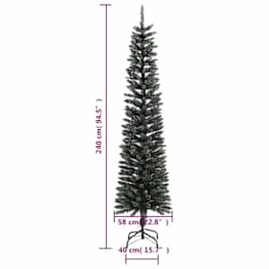 Umělý úzký vánoční stromek se stojanem zelený 240 cm PVC - obrázek 7