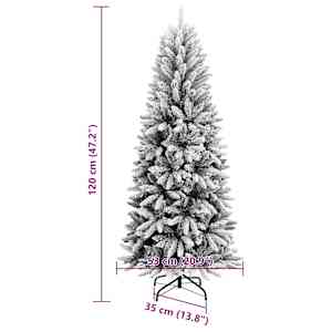 Umělý vánoční stromek se sněhem 120 cm PVC a PE - obrázek 8