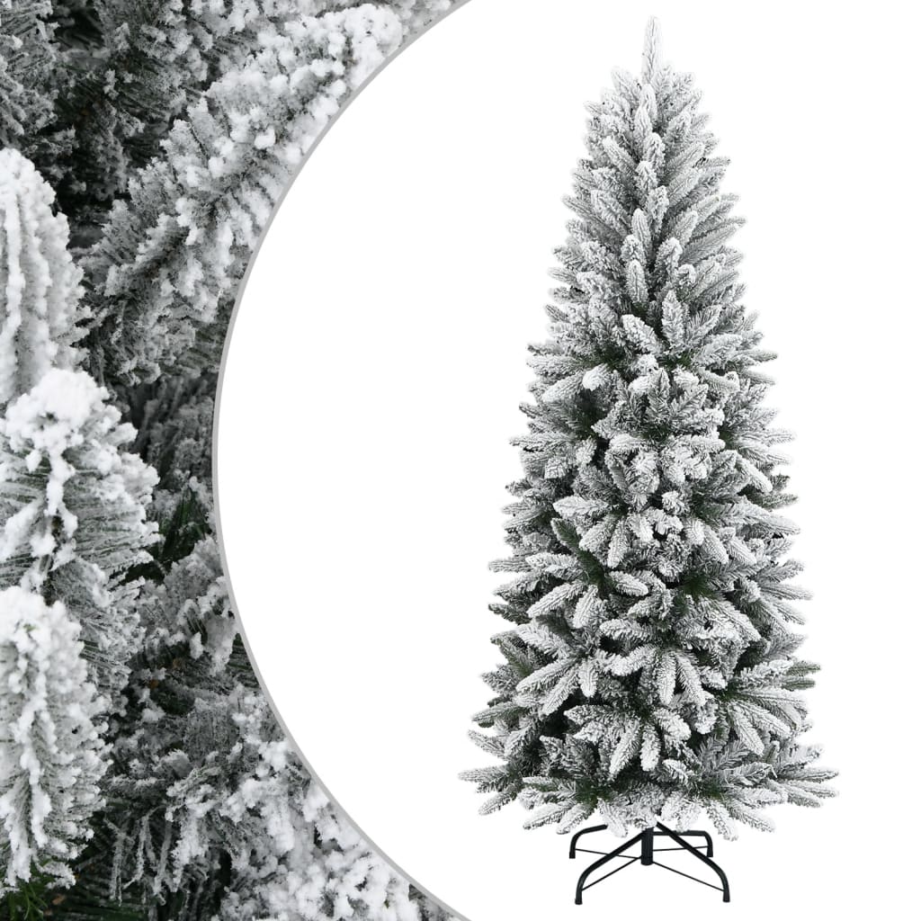 

vidaXL Artificial Christmas Tree with Flocked Snow 82.7" PVC&PE