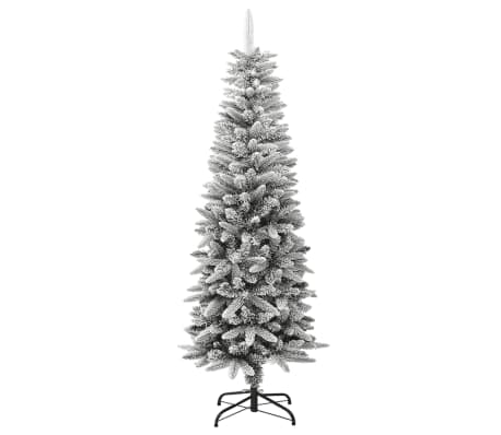 vidaXL K&uuml;nstlicher Weihnachtsbaum Schlank mit Schnee 150 cm PVC & PE