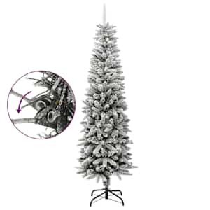 Umělý úzký vánoční stromek zasněžený 180 cm PVC a PE - obrázek 3