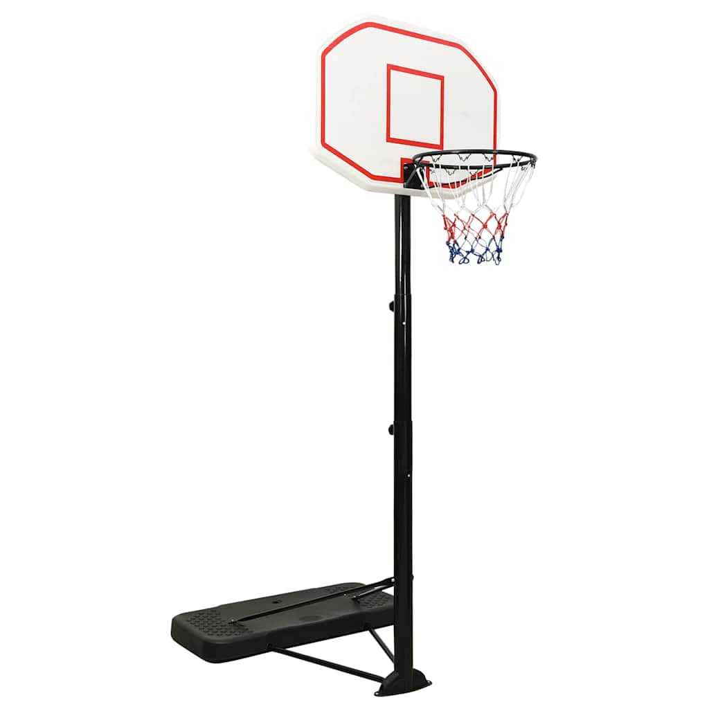 vidaXL Tabela de basquetebol 258-363 cm polietileno branco