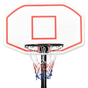 Basketbalový koš bílý 258–363 cm polyethylen - obrázek 5