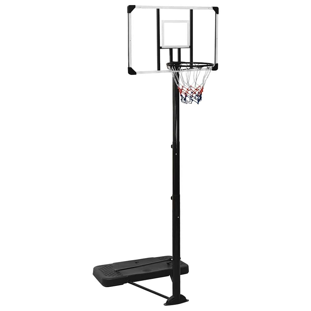 vidaXL Basketbalový koš s průhlednou deskou 256–361 cm polykarbonát