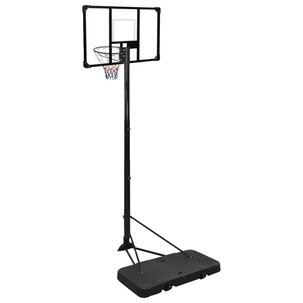 Basketbalový koš s průhlednou deskou 256–361 cm polykarbonát