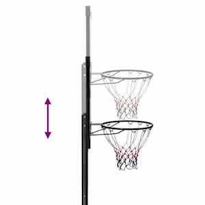 Basketbalový koš s průhlednou deskou 256–361 cm polykarbonát - obrázek 5