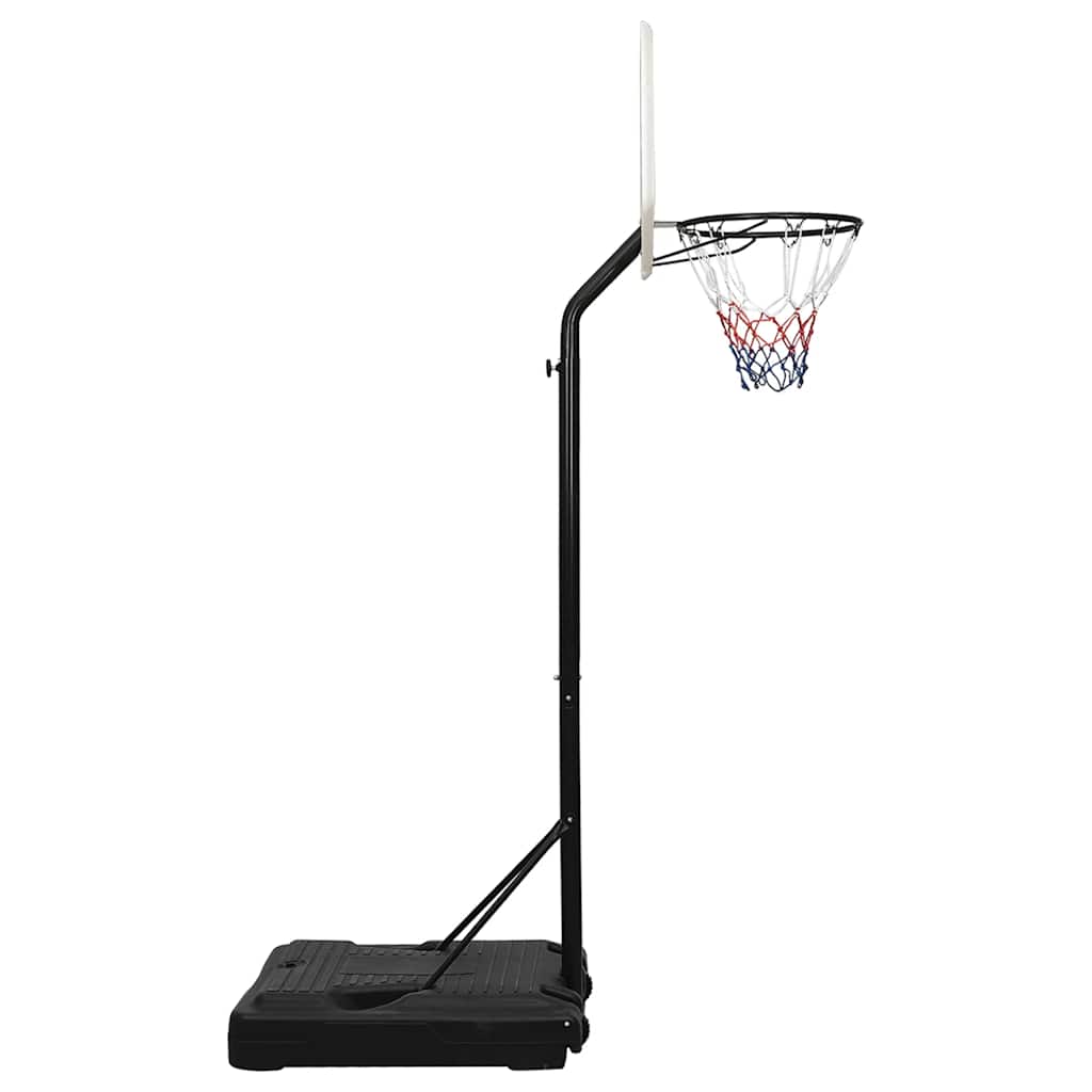Alternativ bild 1 för VidaXl Basketkorg Med Stativ Vit 237-307 Cm Polyeten