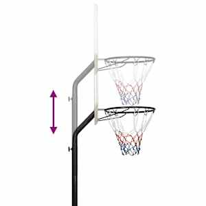 Basketbalový koš bílý 237–307 cm polyethylen - obrázek 8