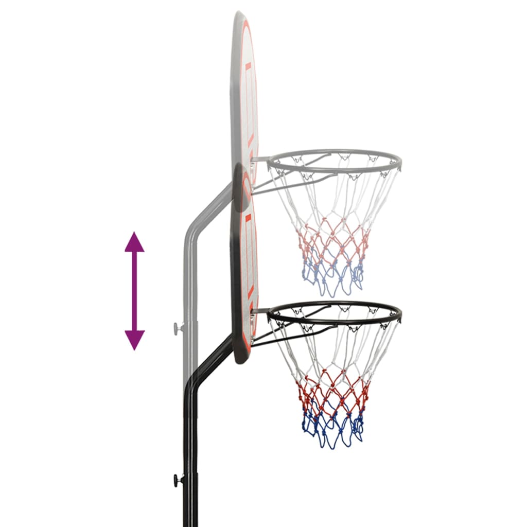 Basketbalový koš černý 237-307 cm polyethylen