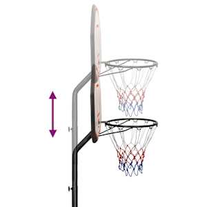 Basketbalový koš černý 237-307 cm polyethylen - obrázek 8
