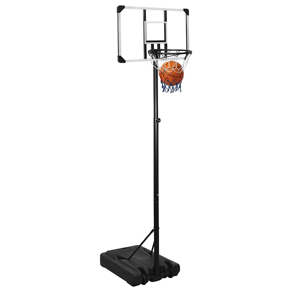 vidaXL Koripalloteline läpinäkyvä 235-305 cm polykarbonaatti