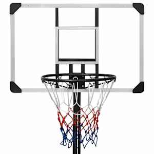 Basketbalový koš s průhlednou deskou 235–301 cm polykarbonát - obrázek 6