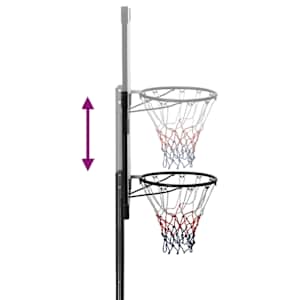 Basketbalový koš s průhlednou deskou 235–301 cm polykarbonát - obrázek 9