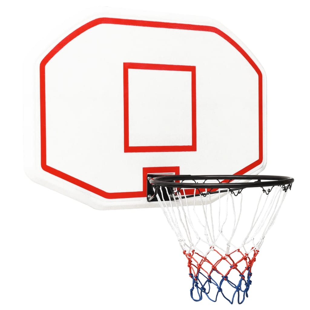 4: vidaXL basketballkurv med plade 109x71x3 cm polyethylen hvid